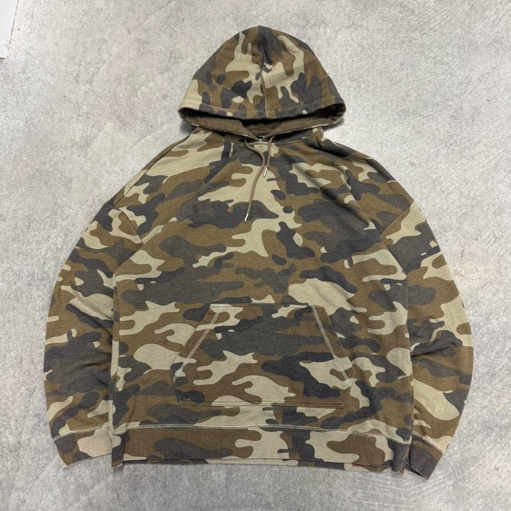 PacSun Green and Brown Camouflage Hoodie